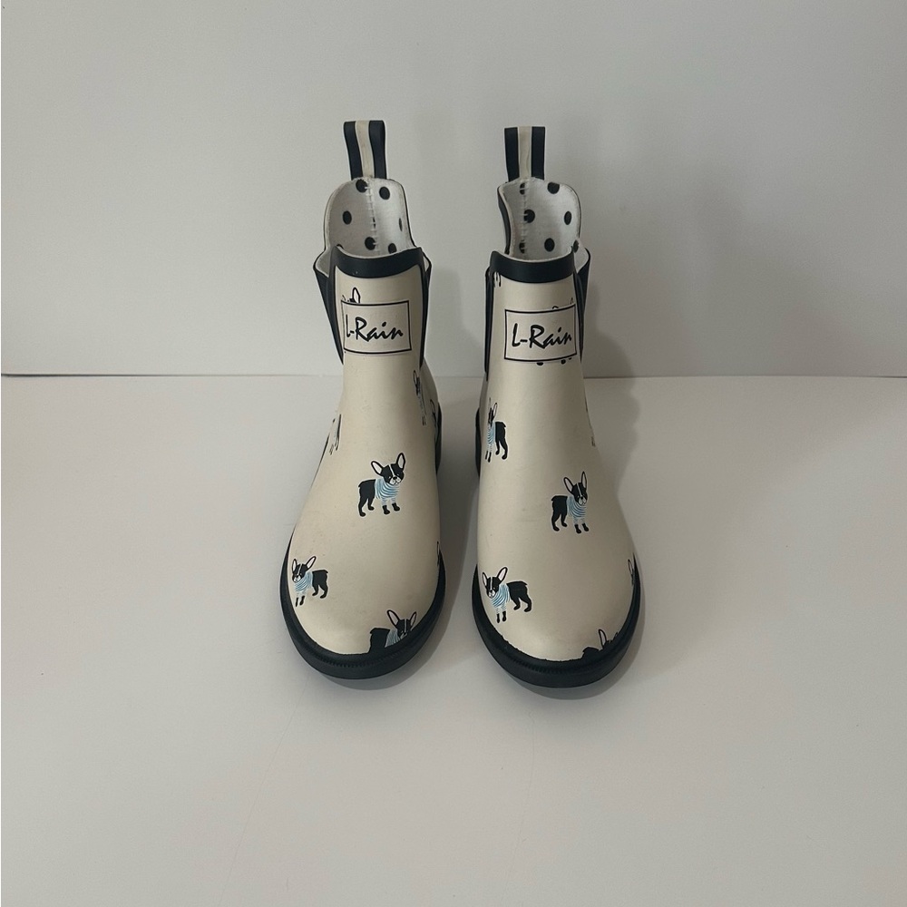 Size 7 - Women’s Rain Boots with Boston Terriers